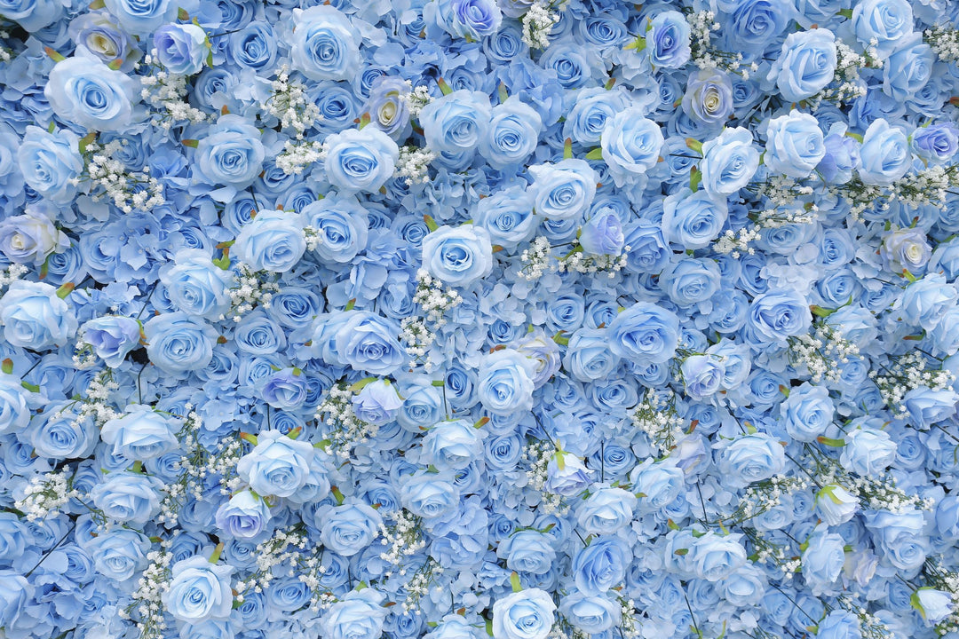 Dreamy Blue Rose, Artificial Flower Wall, Wedding Party Backdrop