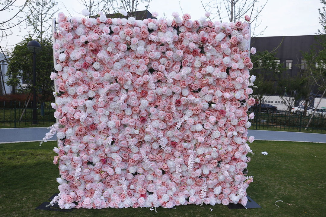 Dreamy Pink Rose, Artificial Flower Wall, Wedding Party Backdrop