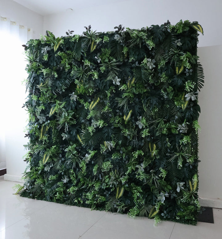 Mixed Grass In Green, 5D, Fabric Backing Artificial Flower Wall