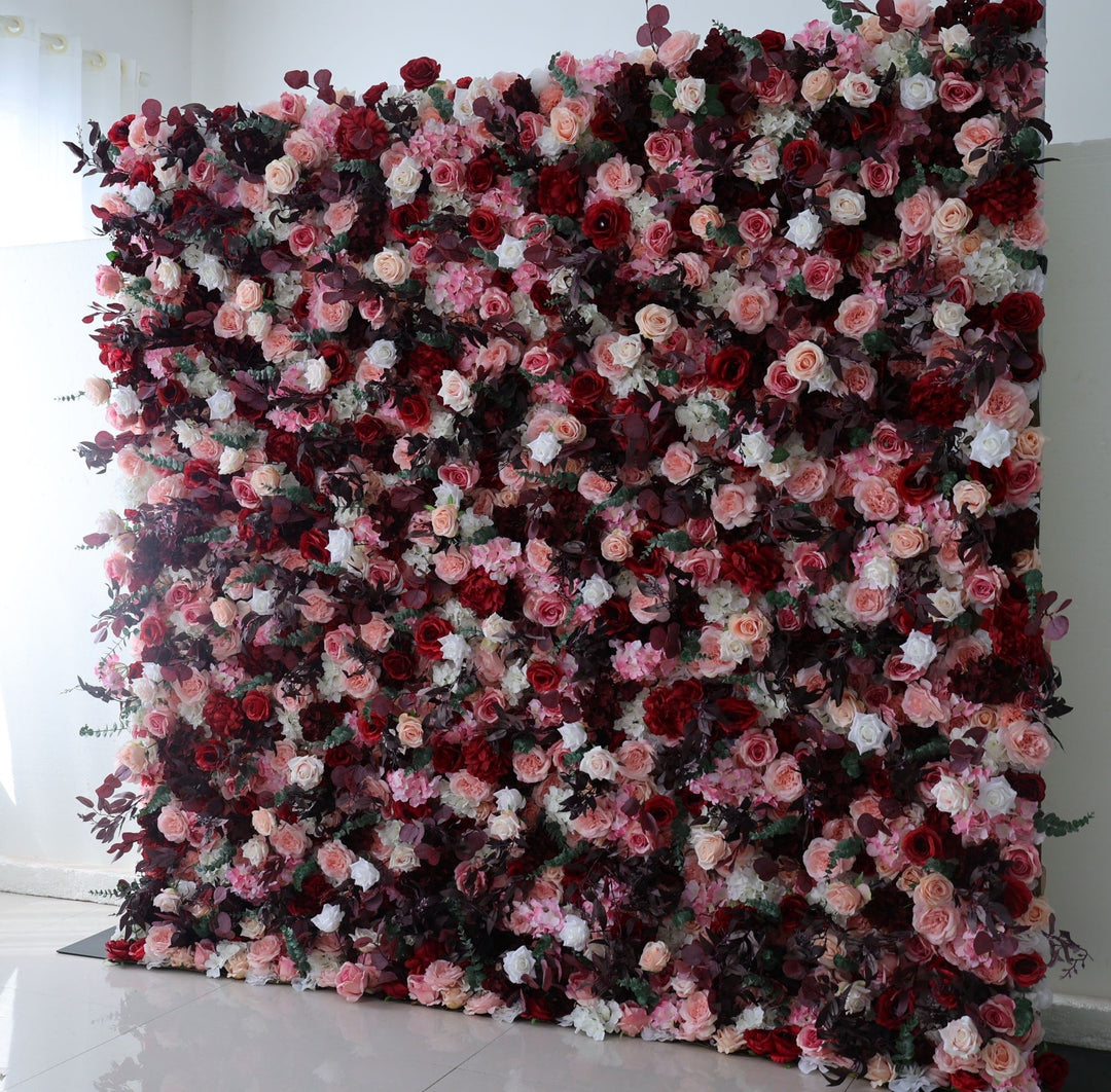 Mixed Rose, Reed Pampas Grass, Artificial Flower Wall, Wedding Party Backdrop