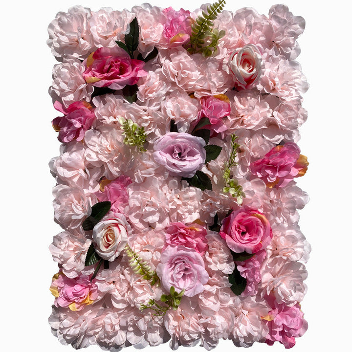 Dark Pink And Light Pink Rose, Artificial Flower Wall Backdrop