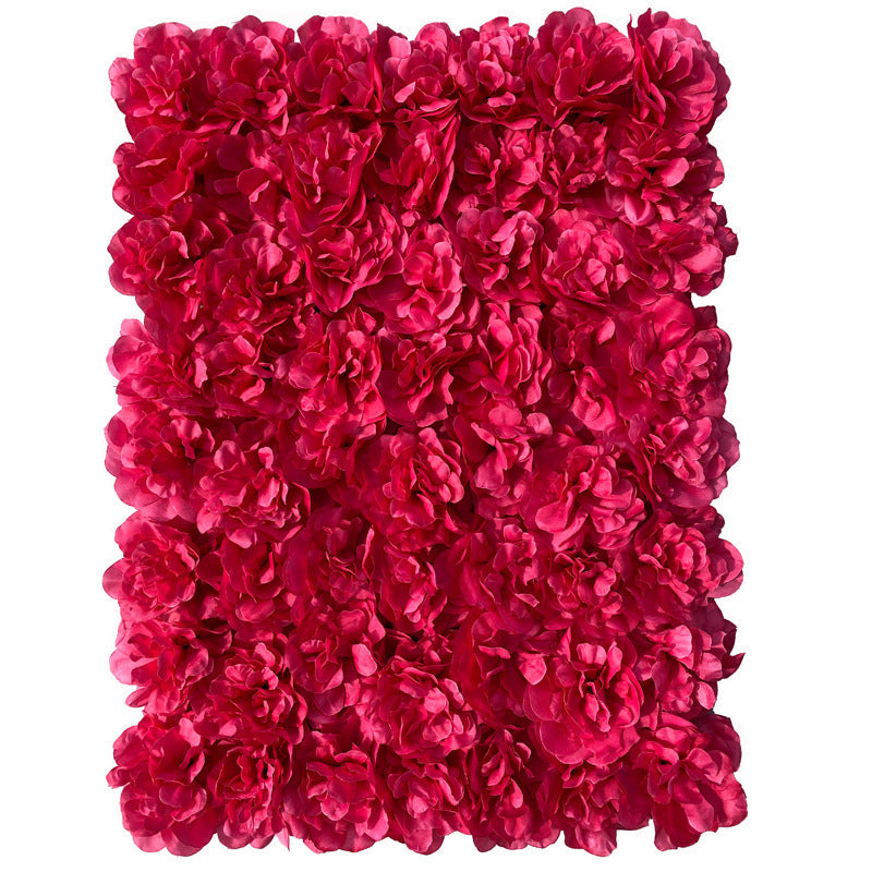Red Dahlias, Artificial Flower Wall Backdrop