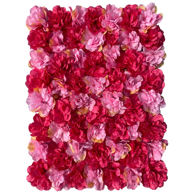 Rose Red And Red Dahlias, Artificial Flower Wall Backdrop