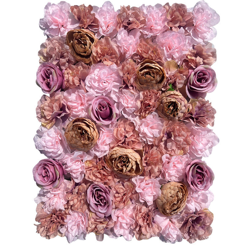 Pink And Light Brown Rose, Artificial Flower Wall Backdrop
