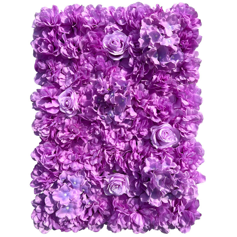 Purple Lilac And Purple Rose, Artificial Flower Wall Backdrop
