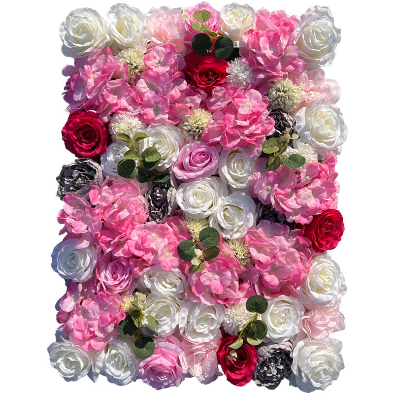 Red And White And Pink Rose, Artificial Flower Wall Backdrop