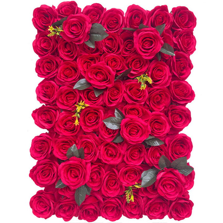 Corolla Red Rose, Artificial Flower Wall Backdrop