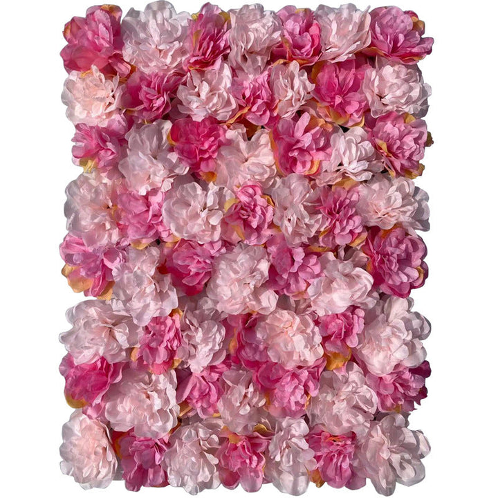 Rose Red And Pink Dahlias, Artificial Flower Wall Backdrop