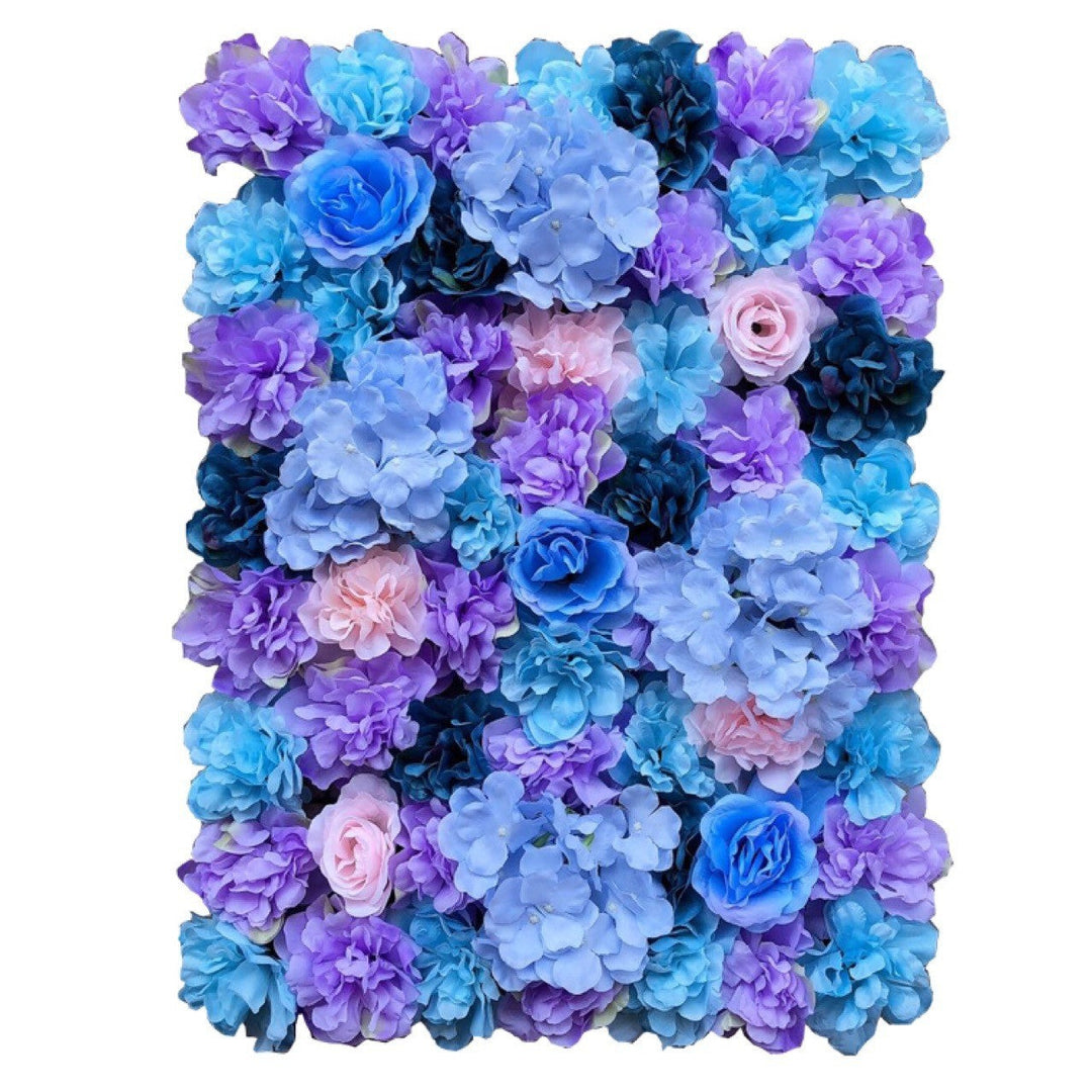 Blue And Purple And Pink Rose, Artificial Flower Wall Backdrop