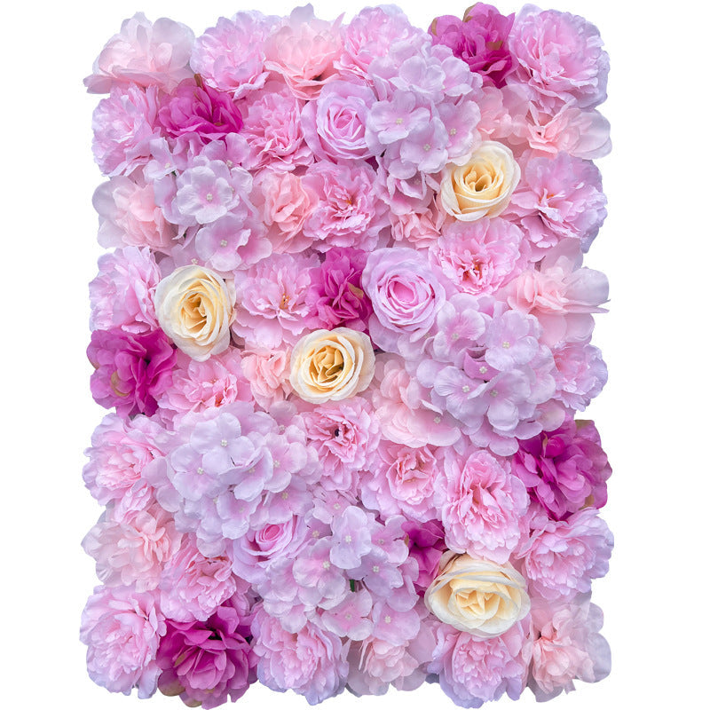 Pink Carnation And Yellow Rose, Artificial Flower Wall Backdrop