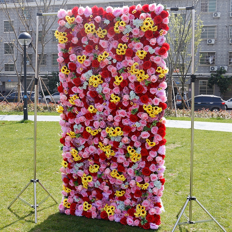 5D Sunflower, Artificial Flower Wall Backdrop