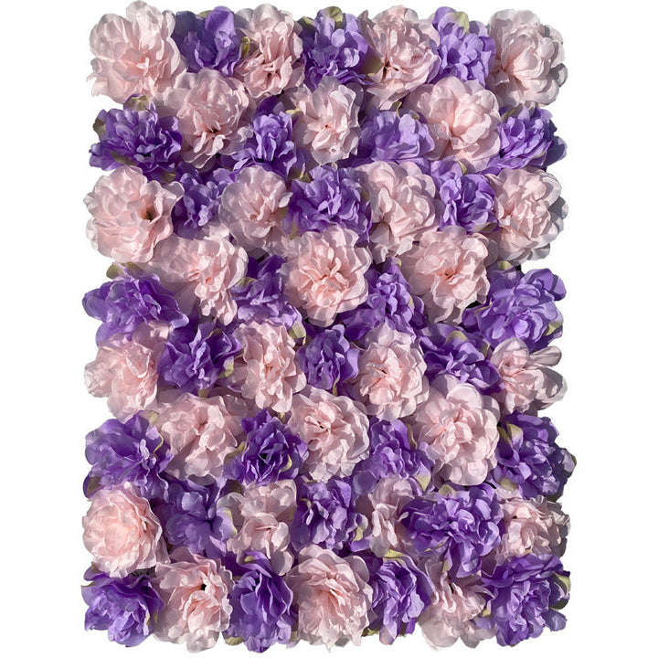 Pink And Purple Dahlias, Artificial Flower Wall Backdrop