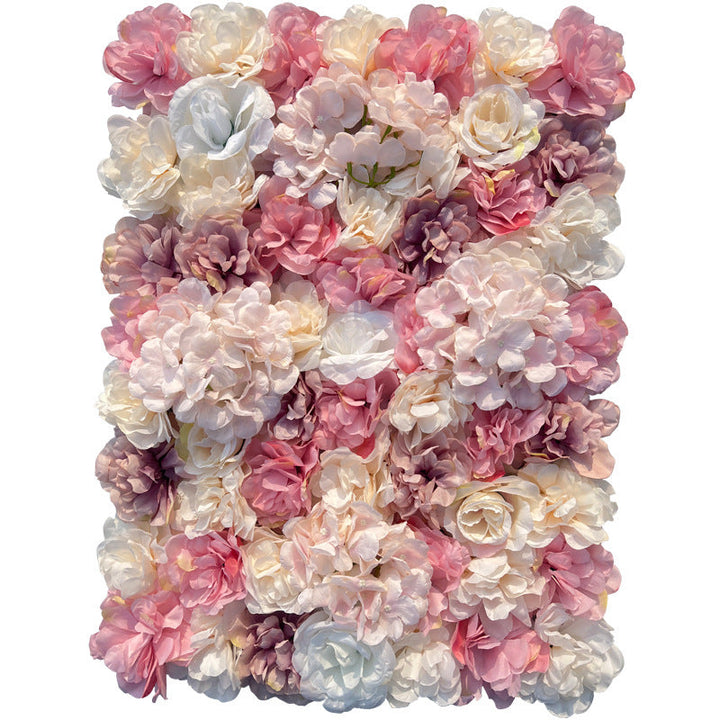 Pink And Light Yellow And White Rose, Artificial Flower Wall Backdrop