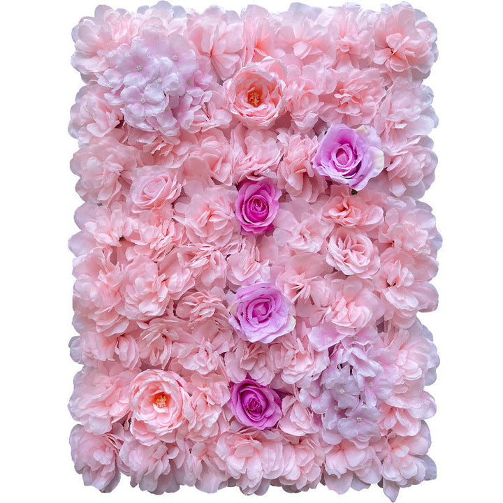 Light Pink And Dark Pink Rose, Artificial Flower Wall Backdrop
