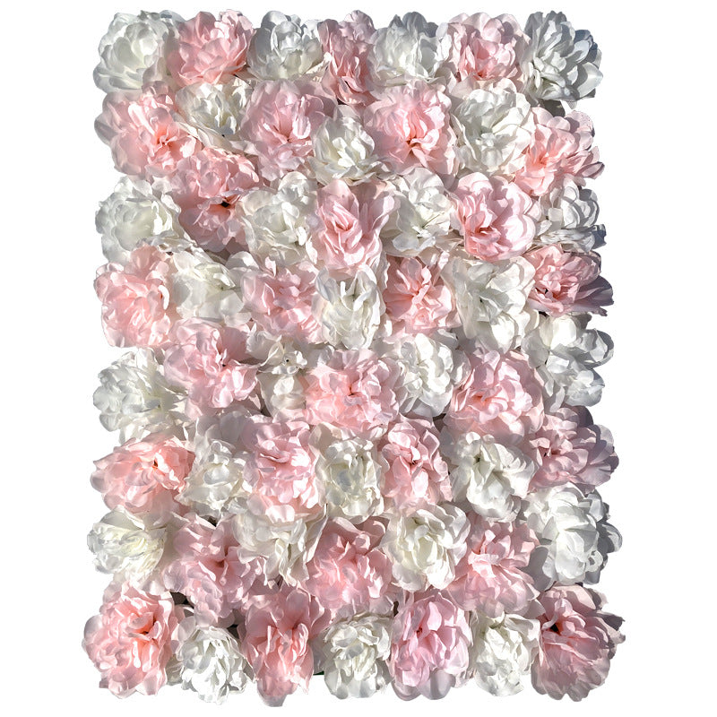 White And Pink Dahlias, Artificial Flower Wall Backdrop
