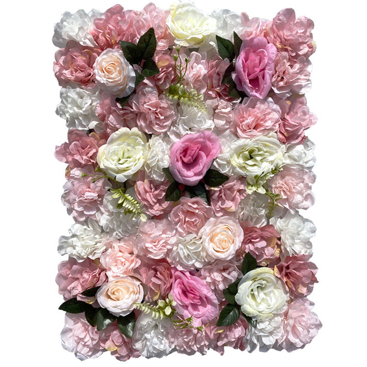 Light Pink And White Rose, Artificial Flower Wall Backdrop