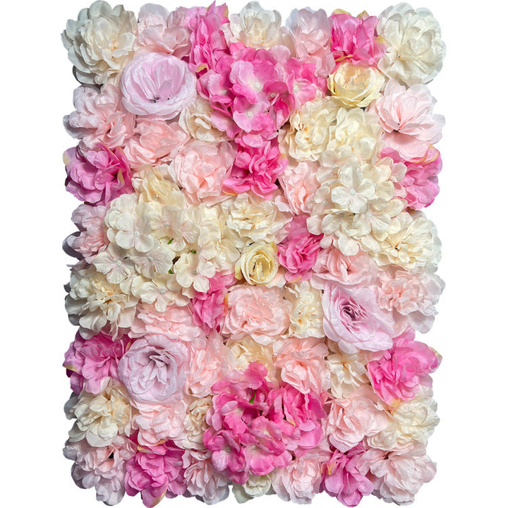 Pink And Light Yellow Rose, Artificial Flower Wall Backdrop