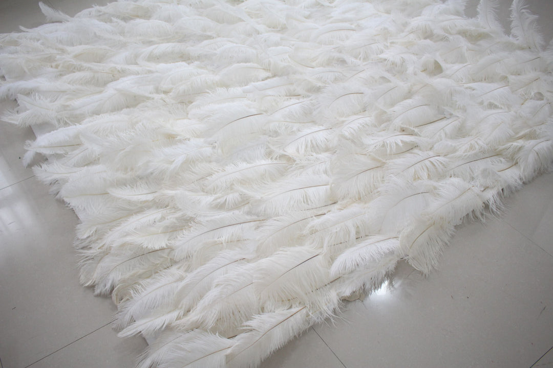 White Feather Flower Wall, Artificial Flower Wall, Wedding Party Backdrop
