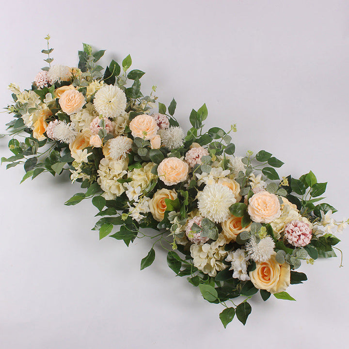 Mixed Flowers With Green Leaves Flower Runner