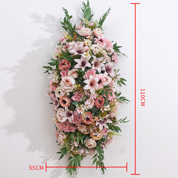 3D Mixed Flowers With Leaves Flower Runner