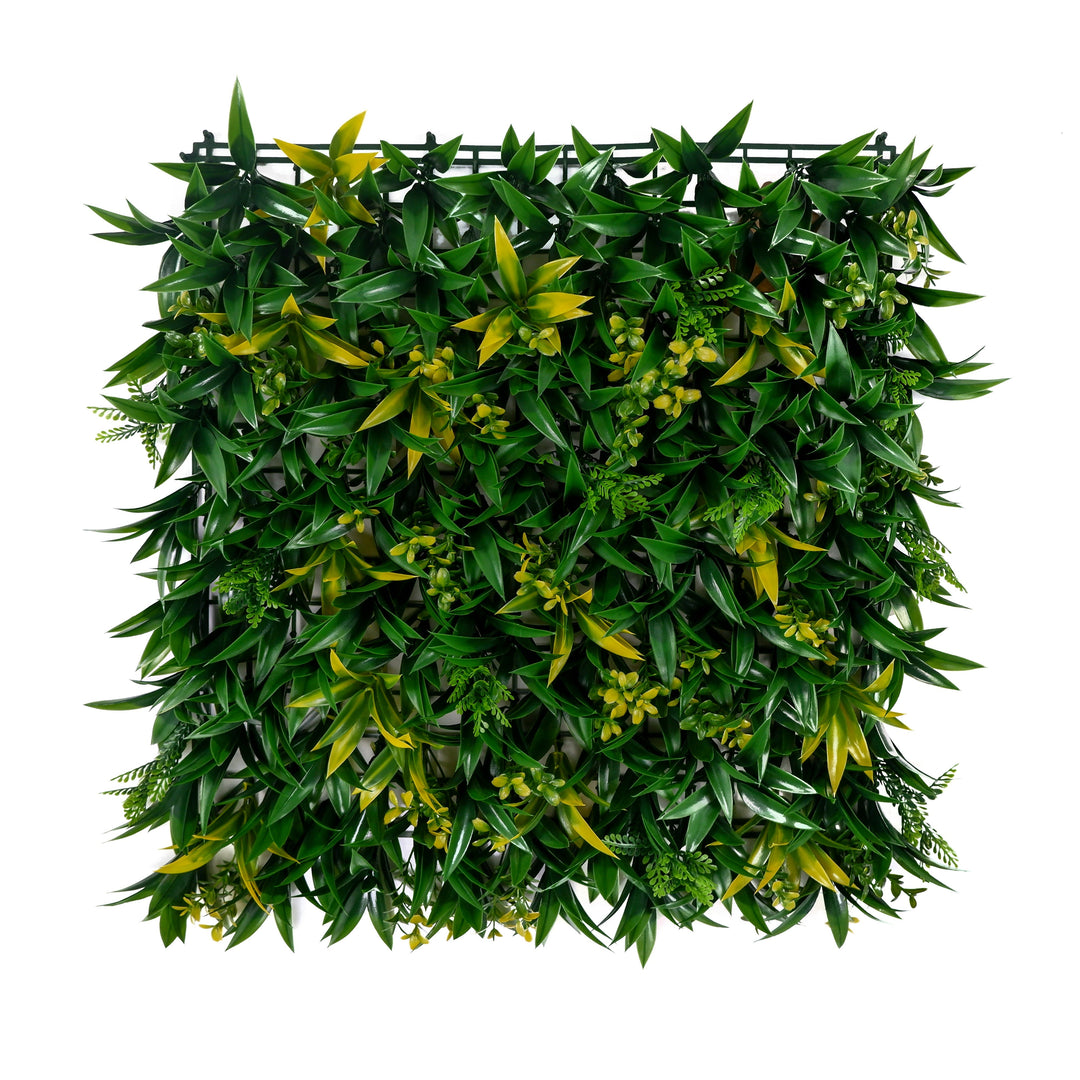 Agave Tip Leaves With Mimosa Pudica Artificial Green Wall Panels, Faux Plant Wall