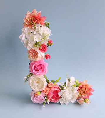 Artificial Rose Flower Numbers And Alphabet, Customized Artificial Flower Numbers And Letters