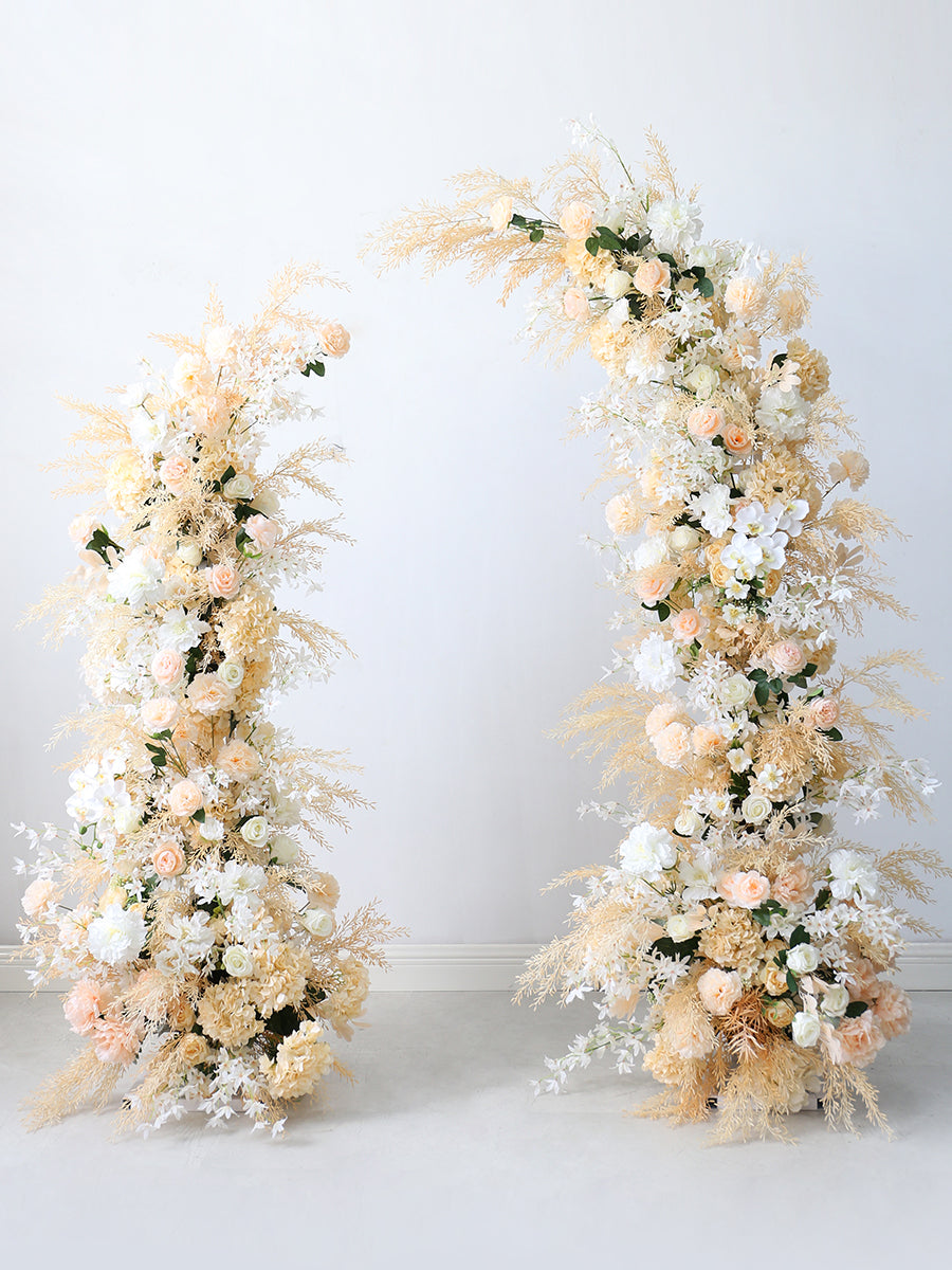 Beige Wedding Flowers Gate, Beige Artificial Flowers, Diy Wedding Flowers