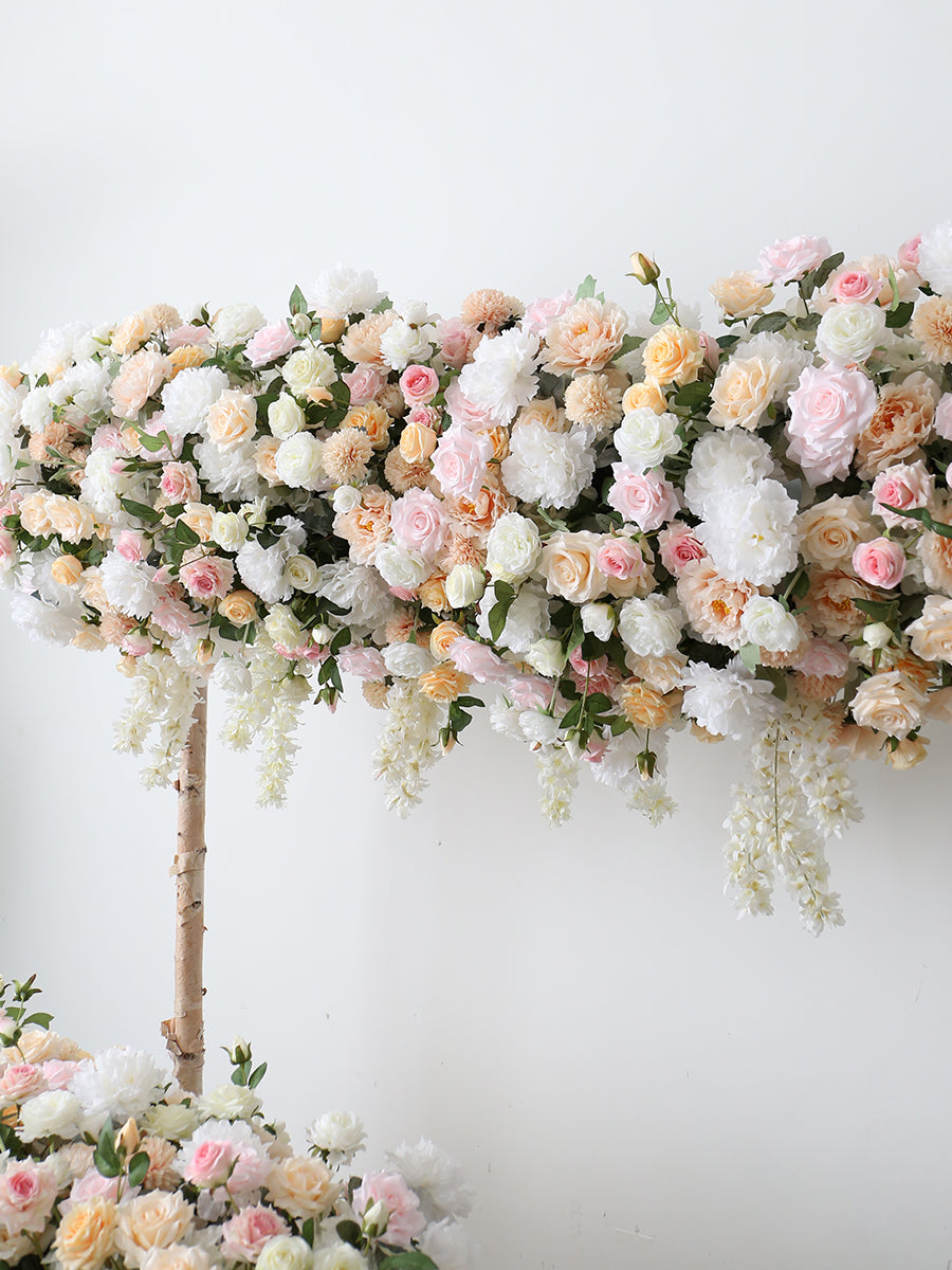 Beige & White Wedding Arrangements, Beige Artificial Flowers, Diy Wedding Flowers