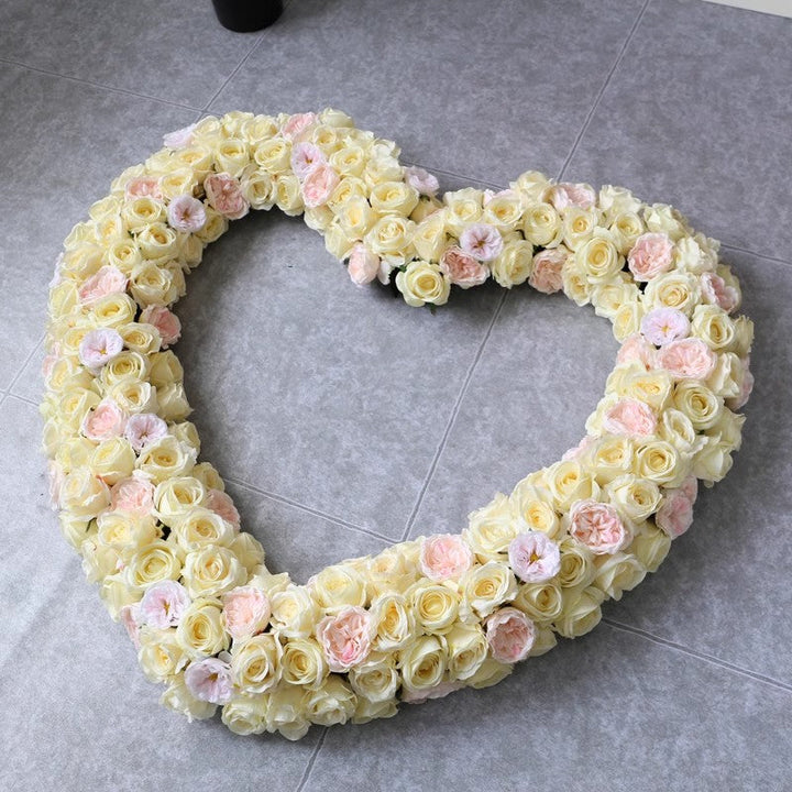 Beige Heart Shape Flowers, Beige Artificial Flowers, Diy Wedding Flowers