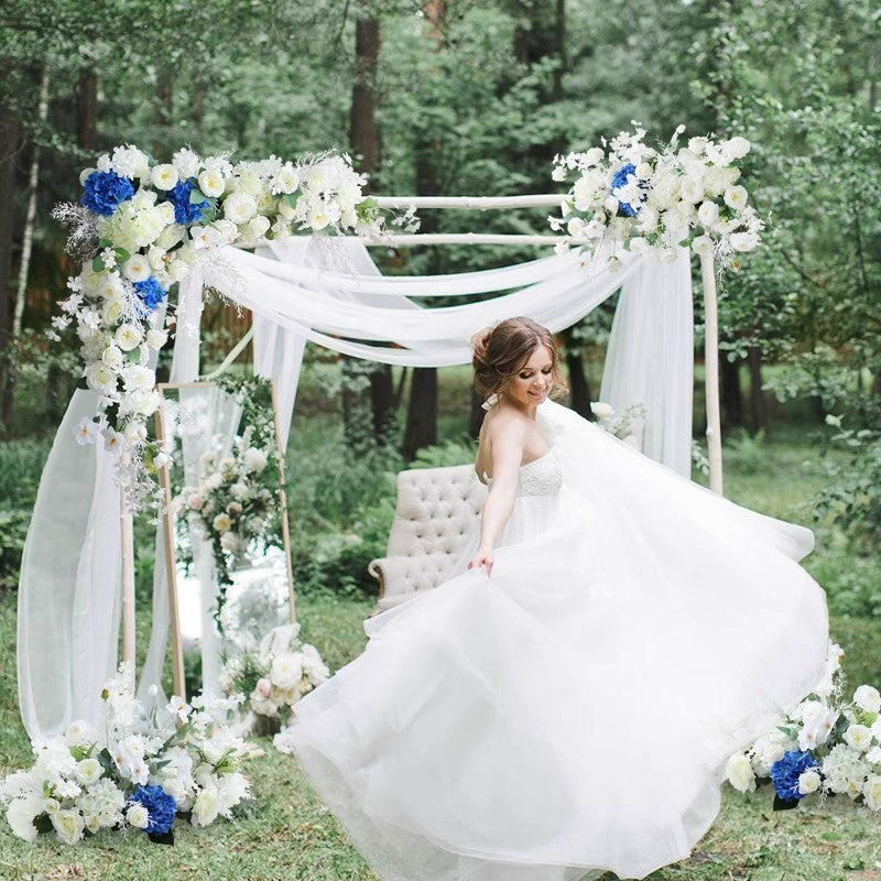 Beige & Blue Wedding Style, Blue Artificial Flowers, Diy Wedding Flowers