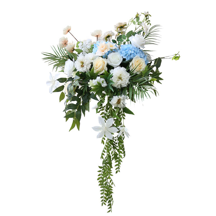 White, Blue, Green Wedding Flowers, Blue Artificial Flowers, Diy Wedding Flowers