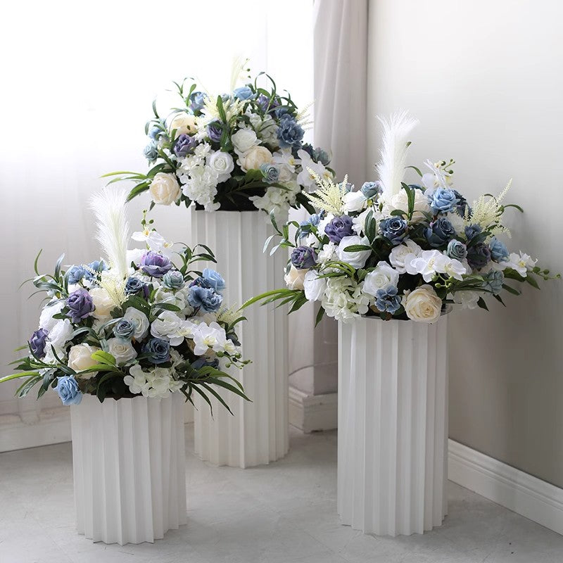 Blue Flowers Ball, Wedding Flowers, Blue Artificial Flowers, Diy Wedding Flowers