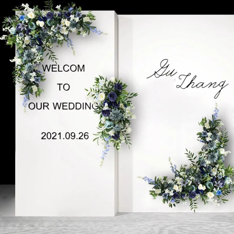 Blue Wedding Arch Flowers, Blue Artificial Flowers, Diy Wedding Flowers