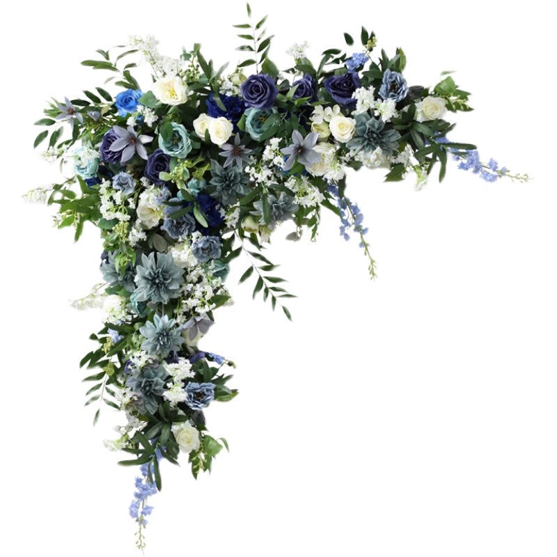 Blue Wedding Arch Flowers, Blue Artificial Flowers, Diy Wedding Flowers