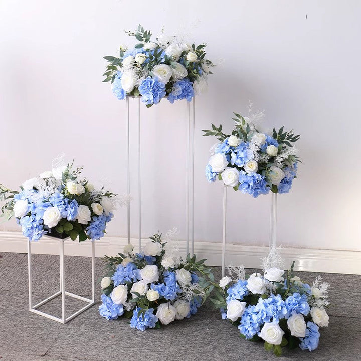 Blue Wedding Flower Balls, Blue Artificial Flowers, Diy Wedding Flowers
