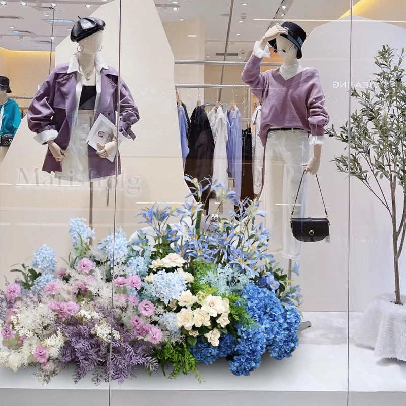 Party & Business Shop Decoration, Blue Artificial Flowers, Diy Wedding Flowers