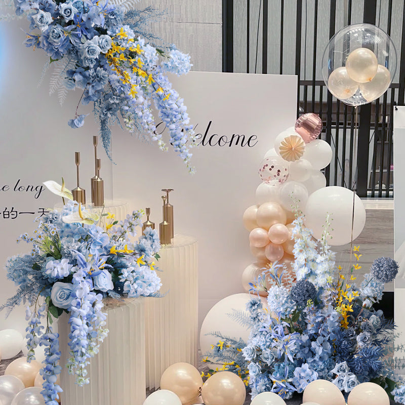 Blue Wedding Style, Blue Artificial Flowers, Diy Wedding Flowers