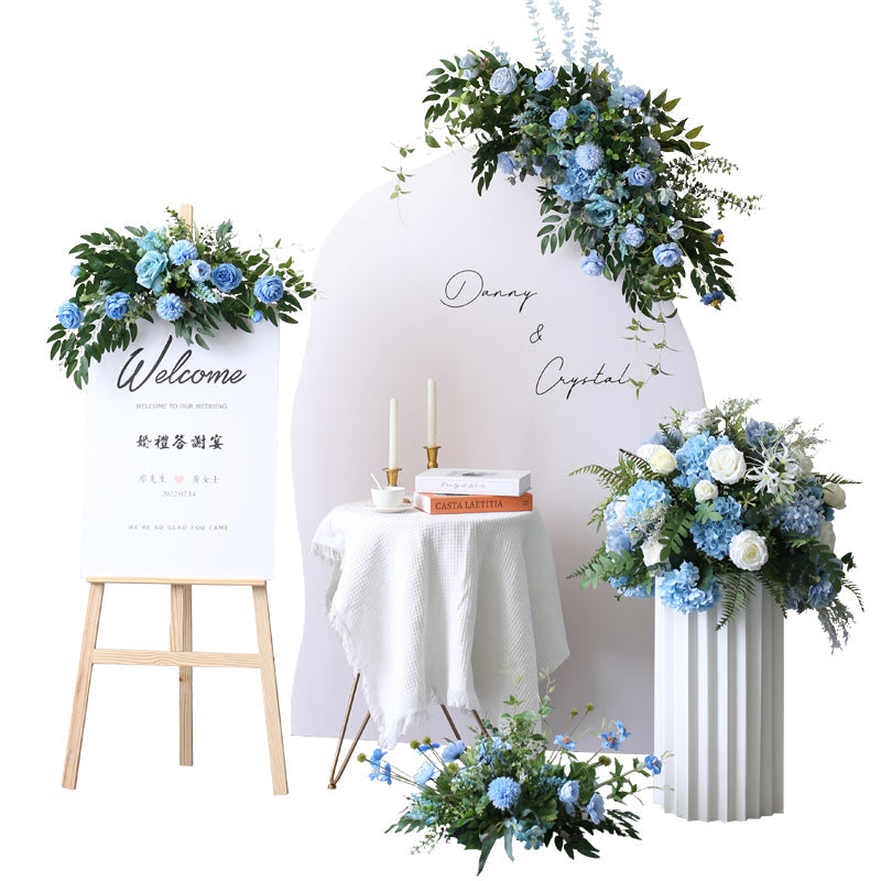 Blue Wedding Flowers, Blue Artificial Flowers, Diy Wedding Flowers