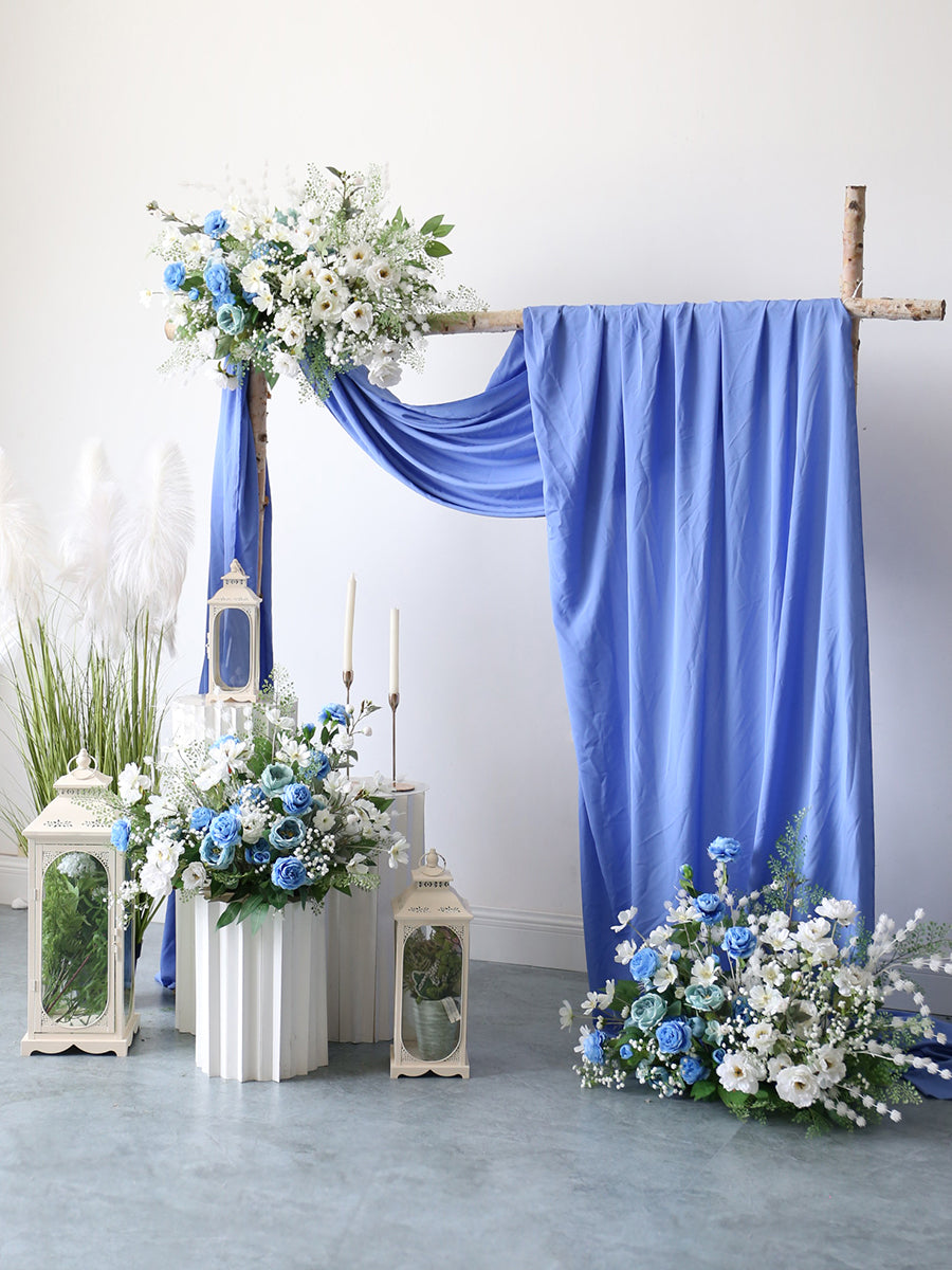 White & Blue Wedding Flowers, Blue Artificial Flowers, Diy Wedding Flowers