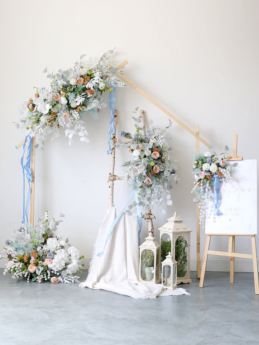 Light Blue Wedding Flowers, Blue Artificial Flowers, Diy Wedding Flowers