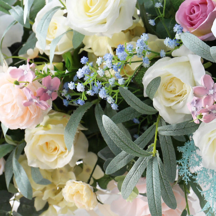 Blue Arch Faux Flowers, Blue Artificial Flowers, Diy Wedding Flowers