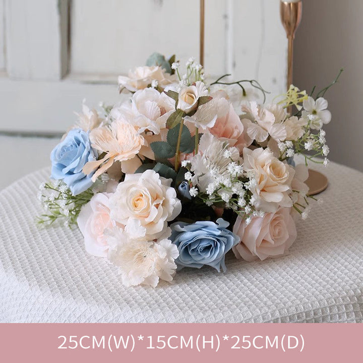 New Colorful Wedding Flowers, Blue Artificial Flowers, Diy Wedding Flowers