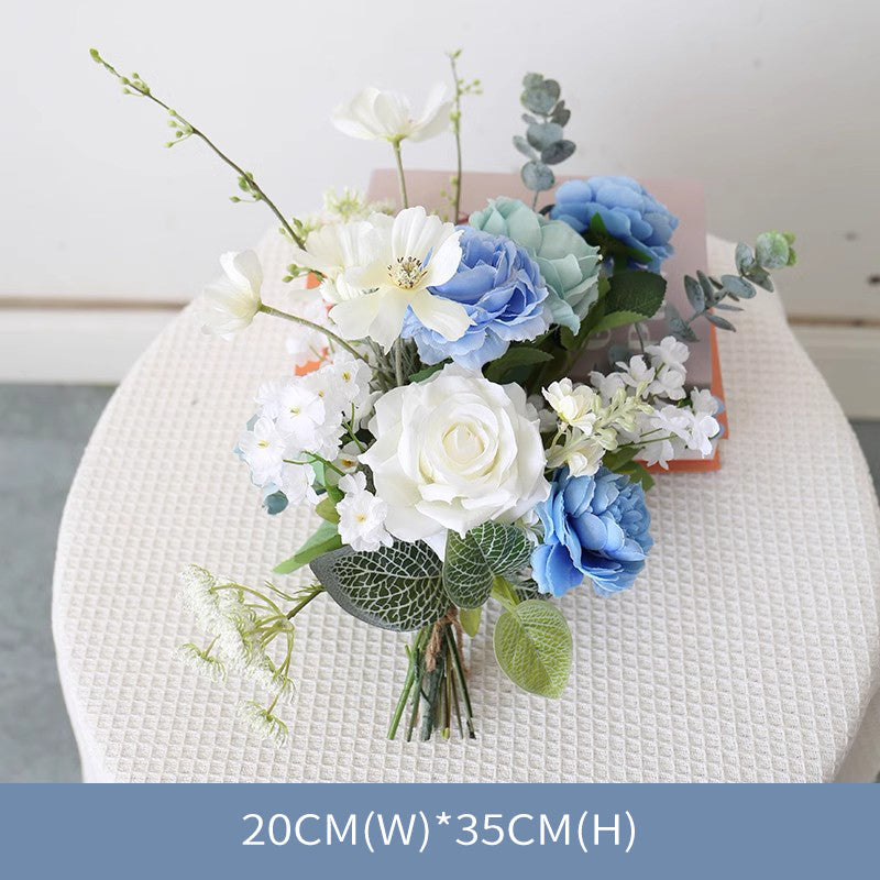 White & Blue Wedding Style, Blue Artificial Flowers, Diy Wedding Flowers
