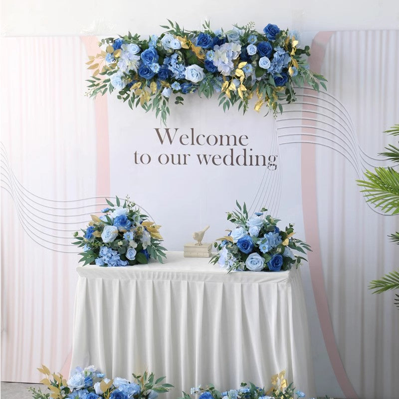 Deep Blue Wedding Arrangements, Blue Artificial Flowers, Diy Wedding Flowers