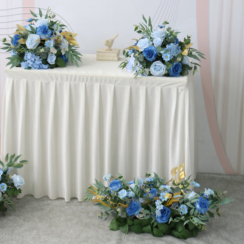 Deep Blue Wedding Arrangements, Blue Artificial Flowers, Diy Wedding Flowers