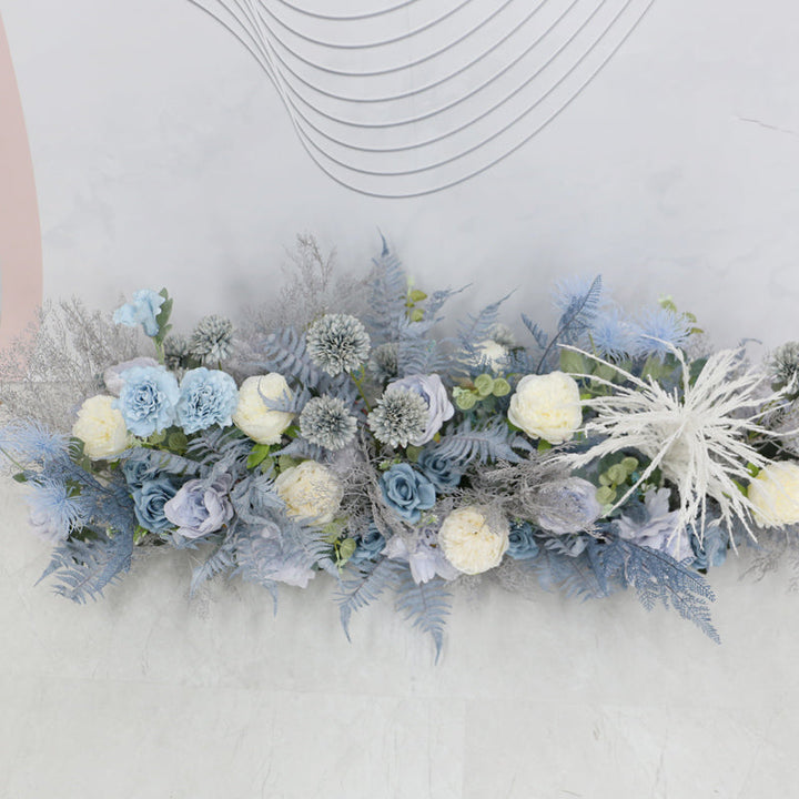 Grey Blue Wedding Flowers, Blue Artificial Flowers, Diy Wedding Flowers