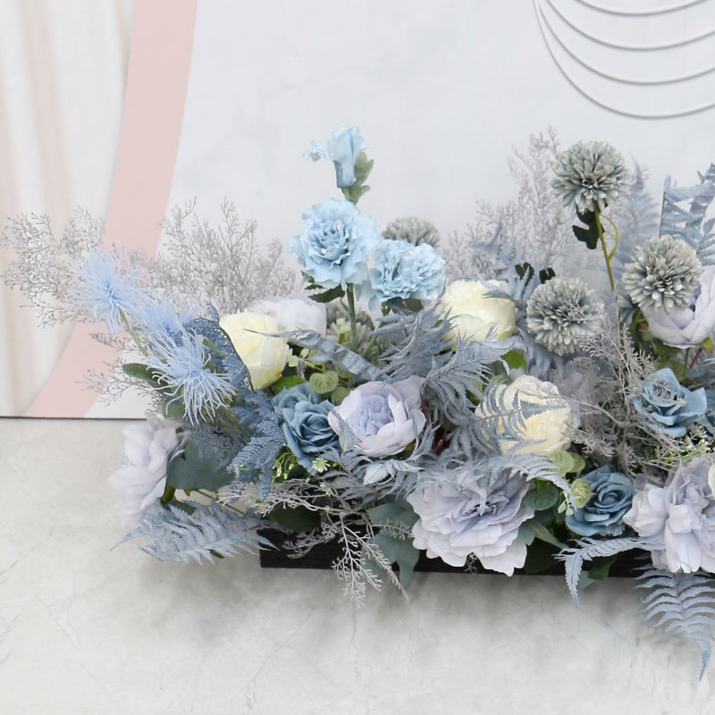 Grey Blue Wedding Flowers, Blue Artificial Flowers, Diy Wedding Flowers