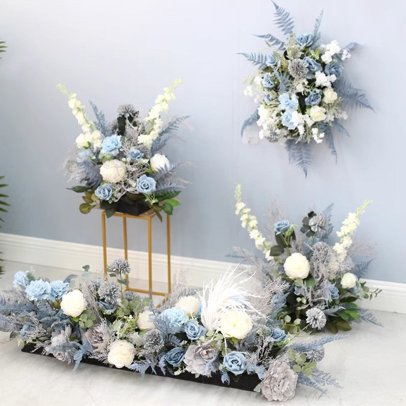 Vintage Arch Decoration Flowers, Blue Artificial Flowers, Diy Wedding Flowers