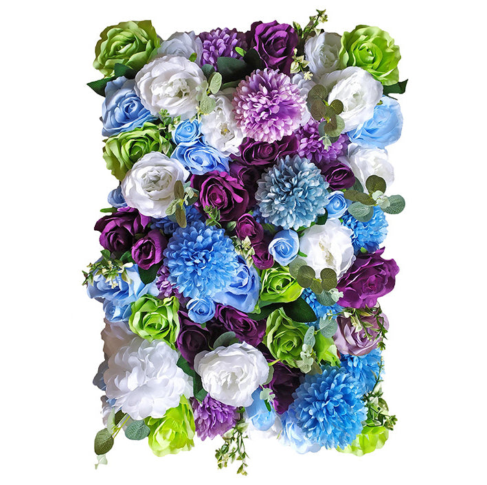 Mixed Color Roses And Hydrangeas, Artificial Flower Wall Backdrop