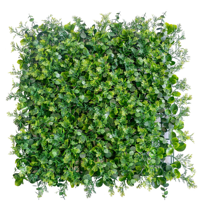 Money Plant And Apple Leafed Artificial Green Wall Panels, Faux Plant Wall